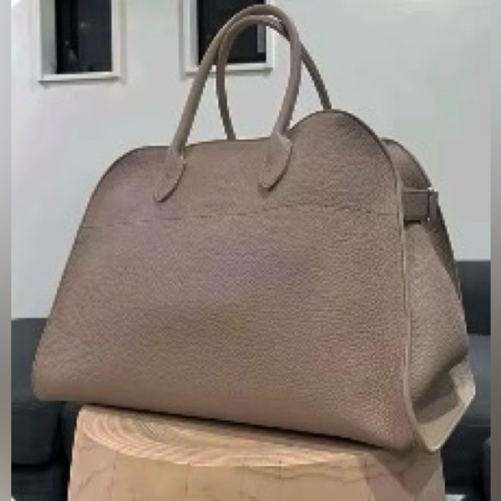Margaux Style Elegant Taupe Leather Handbag